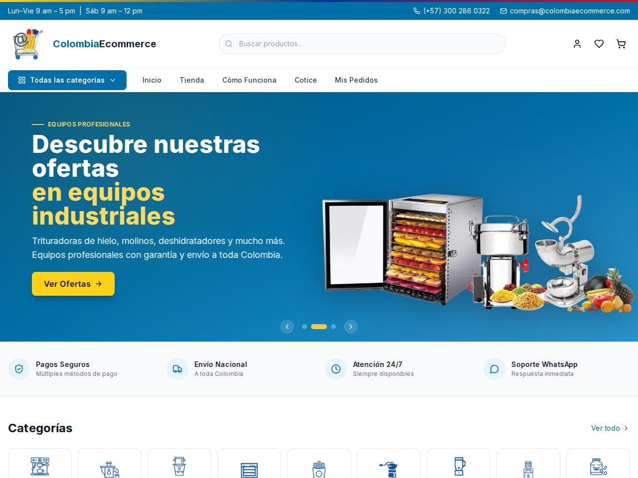 Page d'accueil colombiaecommerce.com