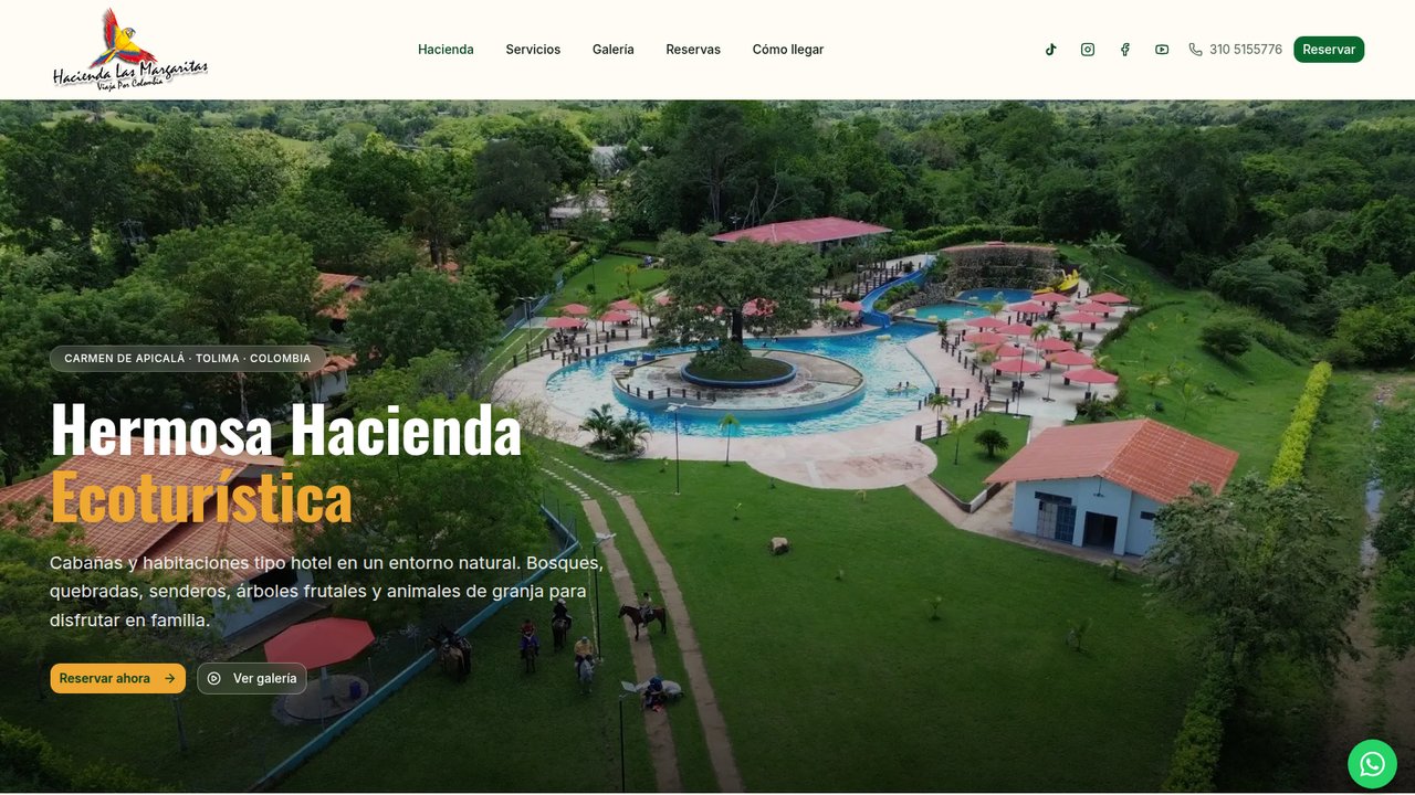 Hacienda Las Margaritas — new homepage